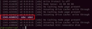 Abbildung 1: Das Kommando »dmesg« hilft beim Finden des USB-Sticks.
