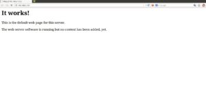 Abbildung 1: Nach der Apache-Installation sieht die Index-Seite zunächst noch recht karg aus.