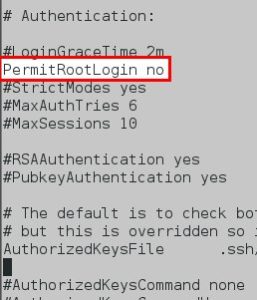 Abbildung 1: In der Datei »sshd_config« setzen Sie den Eintrag »PermitRootLogin« auf den Wert »no«.