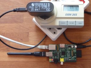Abbildung 2: Der Raspberry Pi beim Betrieb als Access Point mit lediglich 3,5 Watt Stromverbrauch.
