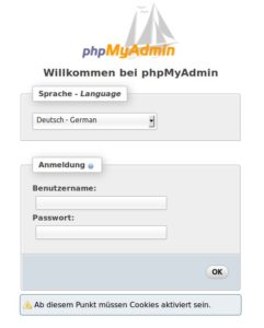 Abbildung 3: PHPMyAdmin vereinfacht die Administration von MySQL-Datenbanken.