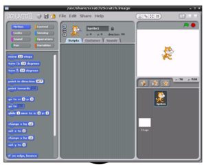 Abbildung 1: In der Entwicklungsumgebung Scratch macht das Programmieren vor allen Dingen Kindern Spaß.