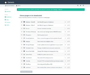 Abbildung 3: Die Maske zum Installieren der Plugins.