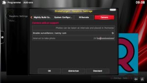 Abbildung 3: Raspbmc bietet sogar an, die optional erhältliche RasPi-Kamera einzubinden.