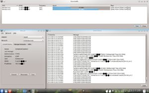 Abbildung 4: Das WPA-Supplicant-Systemlog in der WPA-GUI auf einem Notebook.