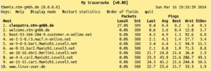 Abbildung 1: Mtr kombiniert die Fähigkeiten von Traceroute und Ping in einem handlichen Werkzeug.