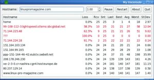 Abbildung 2: Für Mtr gibt es in Form von Xmtr auch ein mittels Gtk+ umgesetztes grafisches Frontend.
