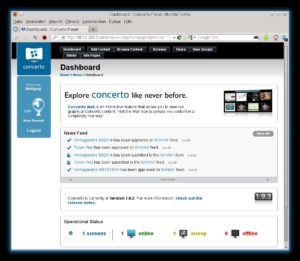 Abbildung 5: Über das Dashboard verwalten Sie die Funktionen von Concerto an einer zentralen Stelle.