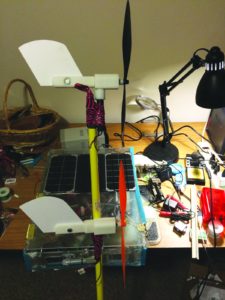 Abbildung 7: Die Lösung mit zwei 15W-Windturbinen erschien in technischer Hinsicht als nicht ganz zufriedenstellend.