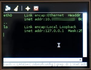 Abbildung 7: Der Wrapper erlaubt auch das Einbinden von Konsolenprogrammen. Hier im Bild die Ausgabe von »ifconfig«.