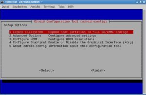 Abbildung 8: Mit dem Odroid Configuration Tool passen Sie die wichtigsten Hardware-Konfigurationen an.