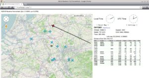 Abbildung 2: Ihre persönliche Luftraumüberwachung zeigt Ihnen stets, welche Flugzeuge sich gerade über Ihnen befinden.