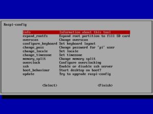 Abbildung 4: Mithilfe des Konfigurationswerkzeugs Raspi-config treffen Sie die Grundeinstellungen für den RasPi.