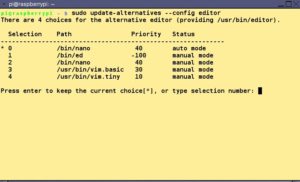 Abbildung 5: Falls Sie Nano nicht mögen, wechseln Sie einfach den Default-Editor.
