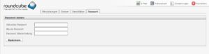 Abbildung 2: Das Passwort-Plugin von Roundcube ermöglicht es Benutzern, ohne erweiterte Rechte das Passwort für einen Mailaccount in der Datenbank zu ändern.