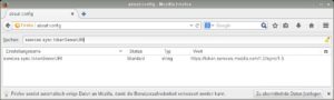 Abbildung 3: Damit Firefox Ihren eigenen Sync-Server verwendet, gilt es, ihm die entsprechende URL im http://about:config-Dialog mitzuteilen.