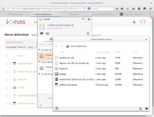 Abbildung 6: Seafile dient als Ersatz für Dropbox. Wie das kommerzielle Vorbild erstellt Seafile bei jeder Änderung eine Sicherheitskopie.