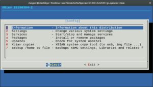 Abbildung 5: Xbian nutzt mit »xbian-config« in der Shell ein aus der Raspbian-Distribution abgeleitetes Werkzeug, über das Sie das eigentliche System konfigurieren.