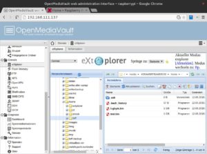 Abbildung 8: Über die Erweiterung eXtplorer installieren Sie einen webbasierten Dateimanager auf dem Raspberry-Pi-NAS.