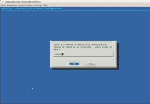Abbildung 5: Achten Sie beim Speichern der neuen Konfiguration darauf, dass Sie diese unter dem Namen ».config« ablegen.