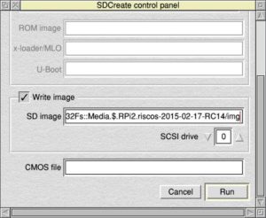 Abbildung 2: Mit dem Programm !SDCreate überspielen Sie RISC OS Image-Dateien.