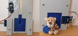 Abbildung 2: Links sehen Sie die Rückansicht der Tür, rechts die Vorderansicht (Eintrittsseite). Hier residiert auch das RFID-Modul.