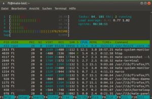 Abbildung 4: Ubuntu Maté begnügt sich auf dem RasPi auch bei gestartetem Firefox und LibreOffice mit moderaten 370 MByte Hauptspeicher. Damit lässt es genug Reserven für andere Anwendungen.
