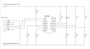 Abbildung 4: Der Schaltplan des Testaufbaus für den ESP8266.