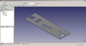 Abbildung 1: Mit einem kleinen Blech machen Sie die ersten Schritte in FreeCAD.