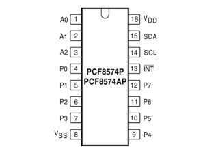 Abbildung 1: Das Pinout des PCF8574/A.