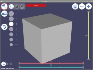 Abbildung 4: Die Arbeitsfläche von 3DSlash präsentiert sich sehr aufgeräumt und übersichtlich.