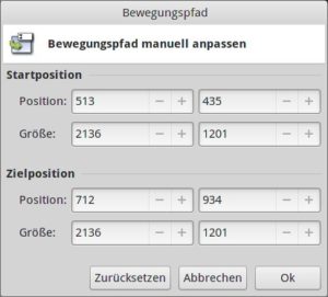 Abbildung 4: Mit diesen Feineinstellungen lassen sich die Effekte noch präziser platzieren.