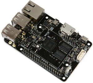 Abbildung 3: Beim Odroid-C2 sitzt auf der weiß markierten Fläche ein abnehmbarer Kühlkörper.
