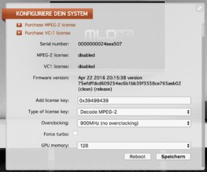 Abbildung 5: Den für jeden Raspberry Pi individuell erzeugten Schlüssel müssen Sie in der VDR-Software eintragen.