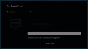 Abbildung 8: An einigen Stellen zeigt das OSMC-Skin Schwächen: Hätten Sie gedacht, dass Sie »Durchsuchen« und »<Keine>« antippen können?