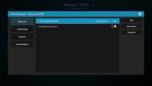 Abbildung 8: In den Einstellungen des Amazon-Plugins müssen Sie die »Wiedergabemethode« auf »Input Stream« umstellen.