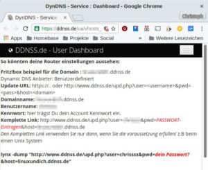 Abbildung 2: DynDNS-Anbieter wie der kostenlose DynDNS-Service verbinden eine statische Internet-Adresse mit der dynamischen Internet-IP Ihres Netzzugangs.