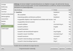Abbildung 5: Auch Sunflower bietet viele Optionen, um den Dateimanager flexibel an Ihre Bedürfnisse anzupassen.