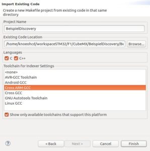 Abbildung 3: Einstellung des Importieren-Dialogs in Eclipse.
