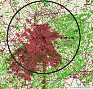 Abbildung 5: Empfangsstatistik mit einfacher Dipolantenne bei eingeschränkter Sicht.