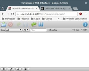 Abbildung 1: Der Transmission-Daemon eignet sich als schlanker Bittorrent-Client mit integrierter Weboberfläche für den Raspberry Pi.