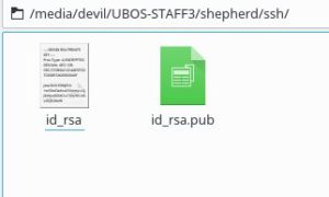 Abbildung 2: Die Schlüssel auf UBOS-STAFF ermöglichen den Zugriff auf Ubos ohne ein extra Passwort.