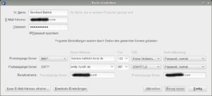 Abbildung 2: In Thunderbird erledigen Sie die Konfiguration eines neuen Accounts im Wesentlichen über einen Dialog.