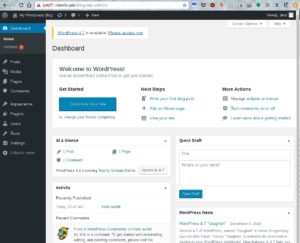 Abbildung 8: Das von Ubos installierte WordPress-Blog mit einem selbst signierten Zertifikat.
