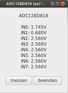 Abbildung 4: Die Ausgabe unseres Testprogramms erfolgt auf einem Desktop-PC, da der Testaufbau keinen eigenen X-Server besitzt.