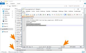 Abbildung 6: Damit Raspbian sich automatisch in ein WLAN einbucht und den SSH-Server aktiviert, erstellen Sie auf der Boot-Partition die Datei »wpa_supplicant.conf« mit den Zugangsdaten und die leere Datei »ssh«.