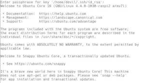 Abbildung 1: Der SSH-Zugang gelingt nur mit vorher hinterlegtem SSH-Key.