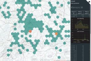 Abbildung 2: Die interaktive Landkarte der Messpunkte bei Luftdaten.info zeigt hier die Werte für München am 12.09.2017.