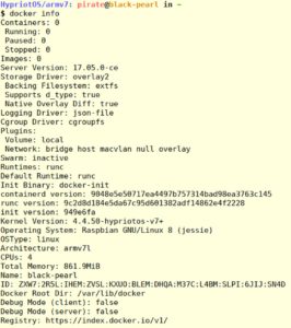 Abbildung 2: Läuft Docker, zeigt der Befehl »docker info« ausführliche Informationen dazu.