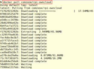 Abbildung 4: Docker lädt mit dem Pull-Befehl Images direkt vom Server des Projekts herunter.